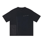 Zip Paneled Short Sleeve Tee - Charcoal