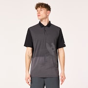 Jacquard Printed Polo - Blackout