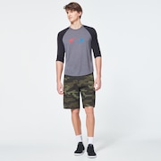 USA Gradient Ellipse 3/4 Tee - New Athletic Gray