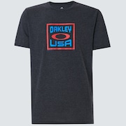 Box Oakley USA Short Sleeve Tee - Dark Gray Heather