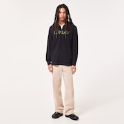 Teddy Full Zip Hoodie - Black/Tiger Mint Camo