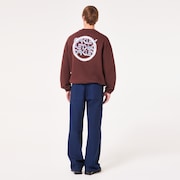 Mtl Ringed B1B Crew Sweatshirt - Grenache