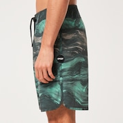 Marble Swirl 19" Boardshort - Mint Green Magma