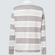 Drop Kick Rugby Polo - Stone Gray Stripes