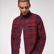 Bear Cozy Flannel - Fathom/Iron Red Check