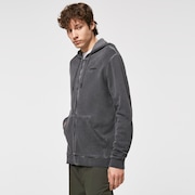 Overdyed Topo Fz Hoodie - Blackout