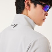 Skull Embossed LS Mock Shirt - Lunar Rock