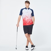 Pop Spray Short Sleeve Polo - High Risk Red
