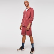 Overdyed Topo Fz Hoodie - Iron Red