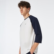 Relax Raglan 3/4 Tee - White/Blue