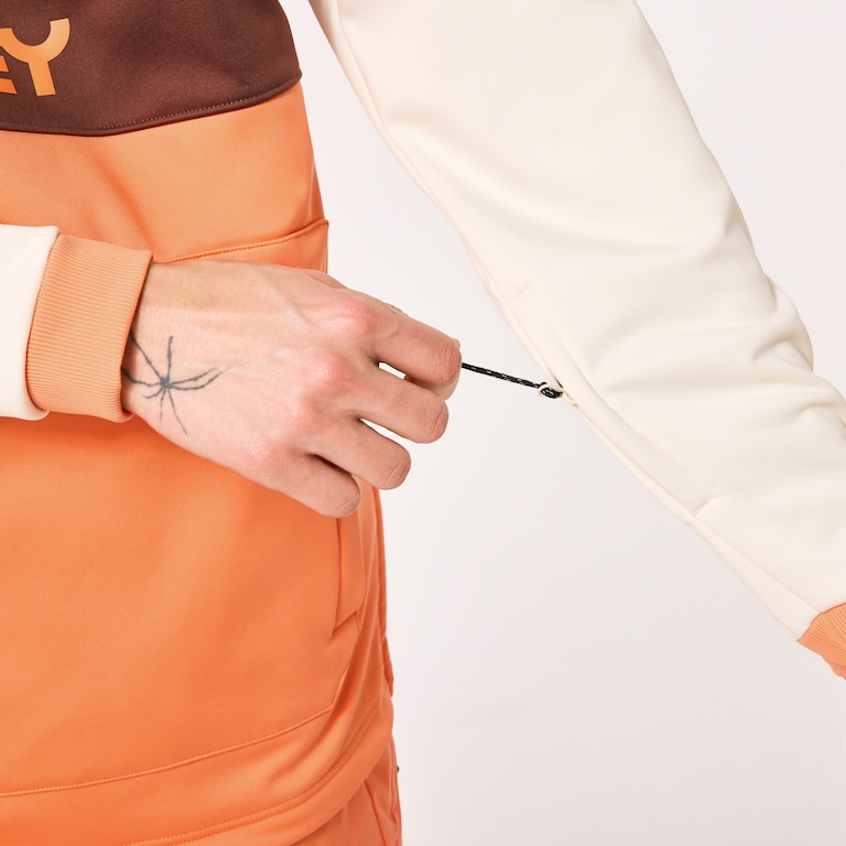 Tnp Nose Grab Softshell Hoodie - Arctic White/Soft Orange