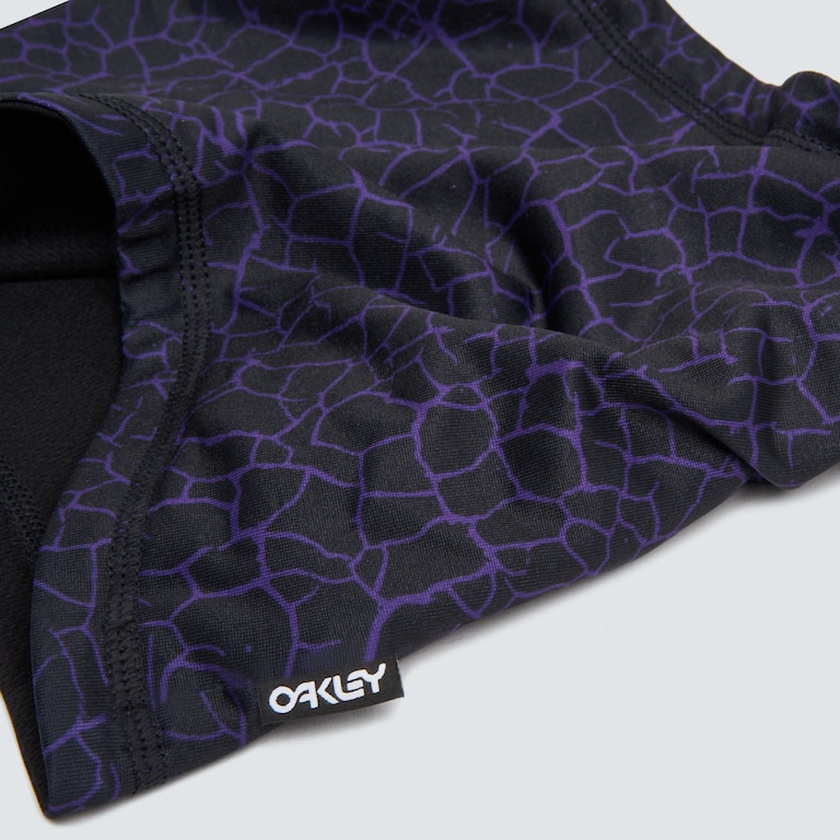 Printed Neck Gaiter - Deep Violet/Black Crackle