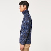 Oakley Crack Mx Hi-Neck Ls Shirt - Blue Storm Print
