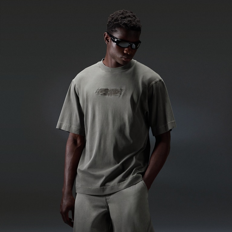 Echo Mod Embroidered Tee - Granite Gray