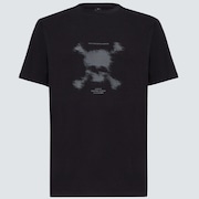 Blurred Scatter Skull Tee - Blackout