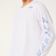 Slant Logo Print L/S Tee 12.0 - White