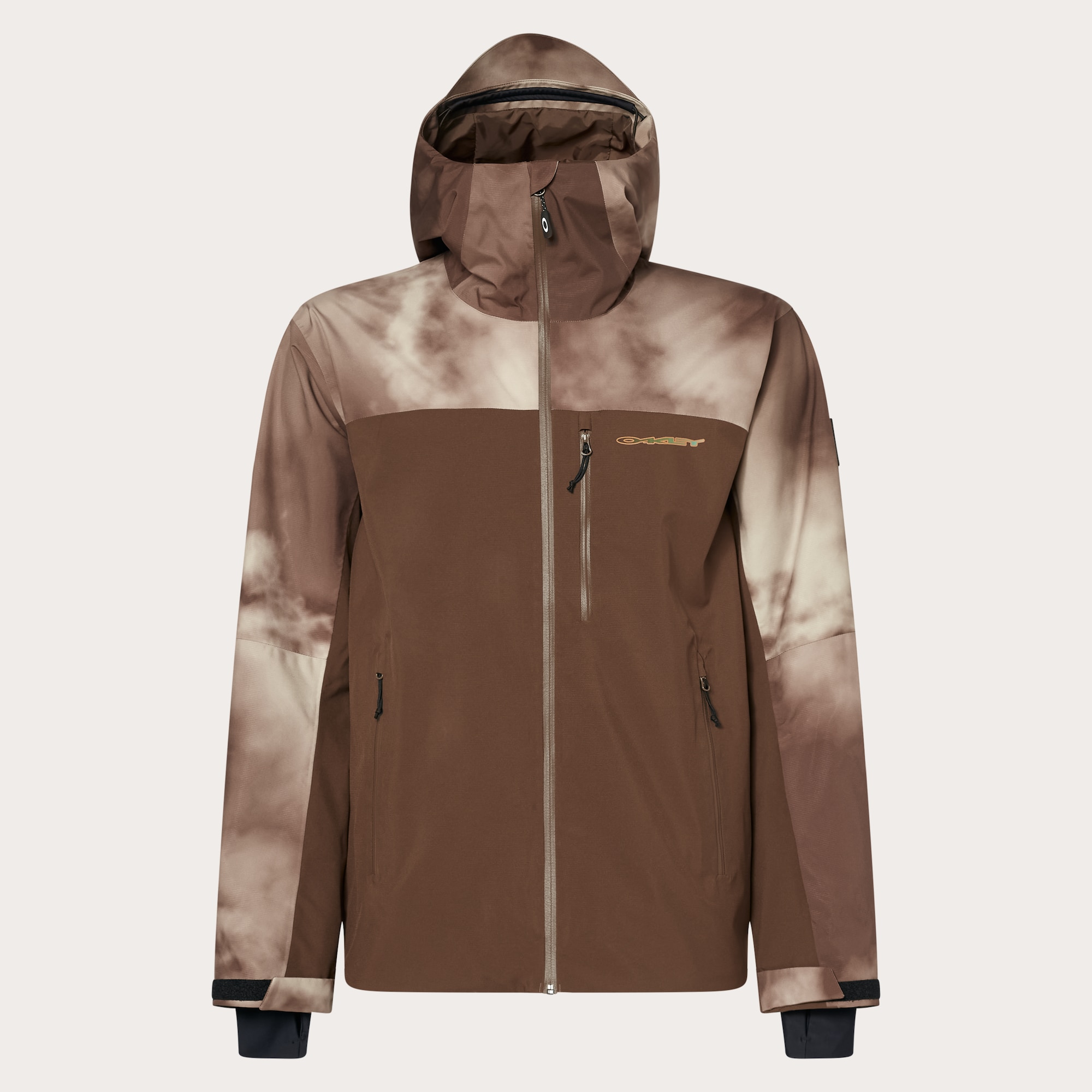 Oakley Tc Skull Reduct Shell Jacket in Carafe/Brown Clouds Print
