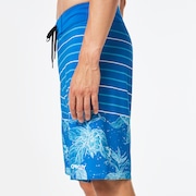 Retro Split 21 Boardshort - Light Blue Flower/Stripe