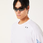 Slant Logo Print L/S Tee 12.0 - White