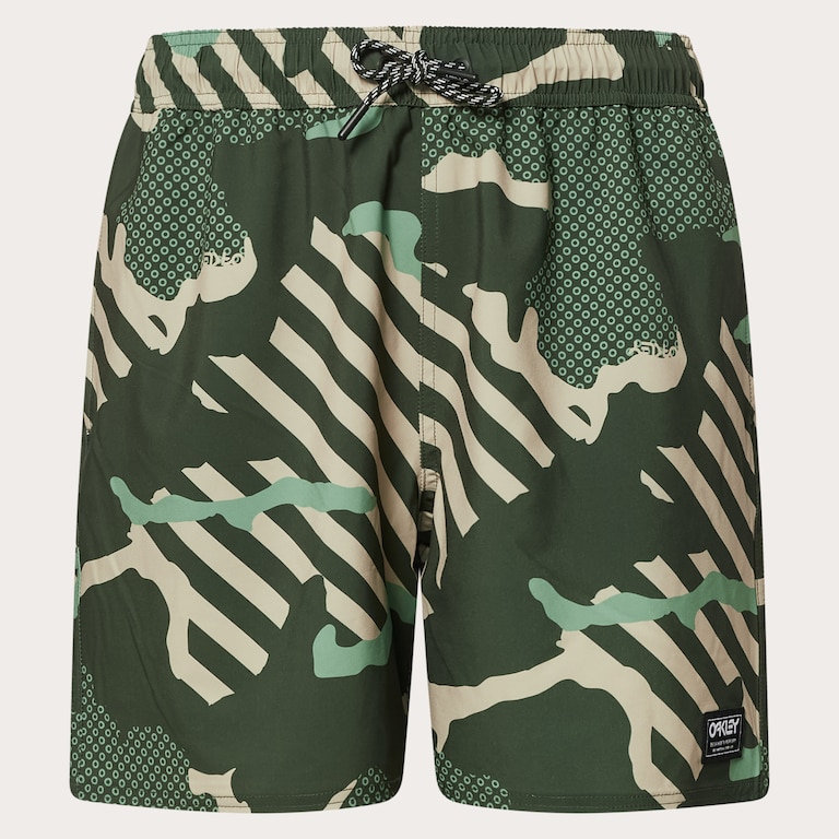 Grip Camo Rc 18" Beachshort - Green Stripe/Grip Camo