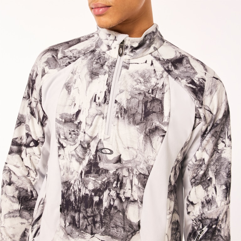 Latitude Arc Rc 1/4 Zip Fleece - Rocks Print Gray