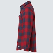 Bear Cozy Flannel - Fathom/Iron Red Check
