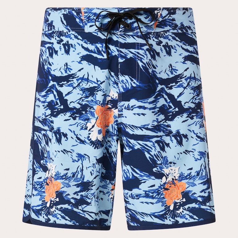 Palm Florals Rc 19” Boardshort - Tiger Flowers Camo Blue