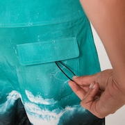 Whitewash 20" Boardshort - Mint Green Wave
