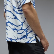 All Wave Sun Tee - Wave Print Blue/White