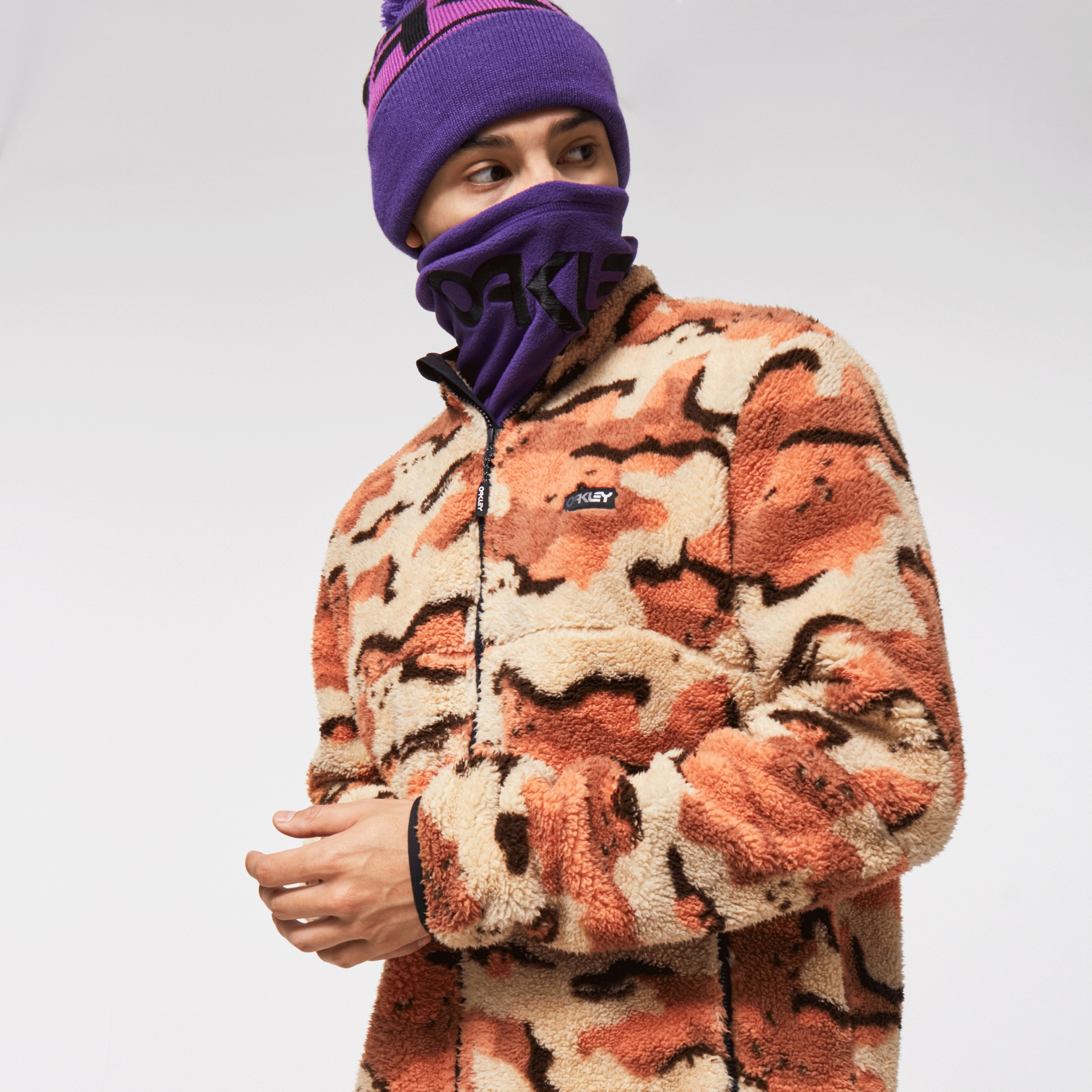 Oakley Hillside Sherpa Fz Fleece in B1B Camo Desert | Oakley