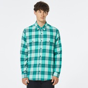Cabin Button Down LS - Light Green Check
