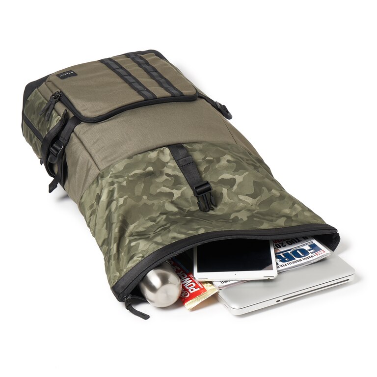 Utility Rolled Up Backpack - Dark Brush
