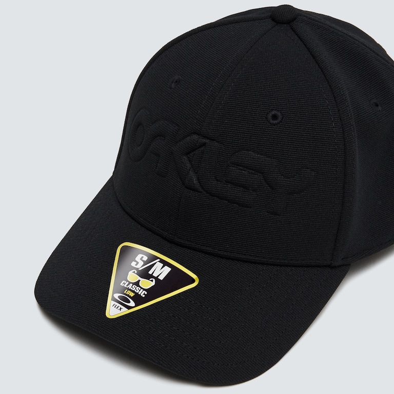 6 Panel Stretch Hat Embossed - Blackout