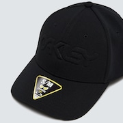6 Panel Stretch Hat Embossed - Blackout