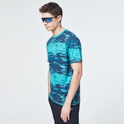 Water Print Short Sleeve Tee - Blue Water Print