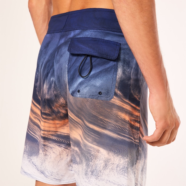 Cosmic Tides 18" Boardshort - Gradient Swirl Blue/Orange