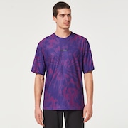 Ride Free Ss Jersey - Purple Mountain Td Print