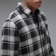 Podium Plaid Ls Flannel - Pitch Bla/Cem/Mist Check