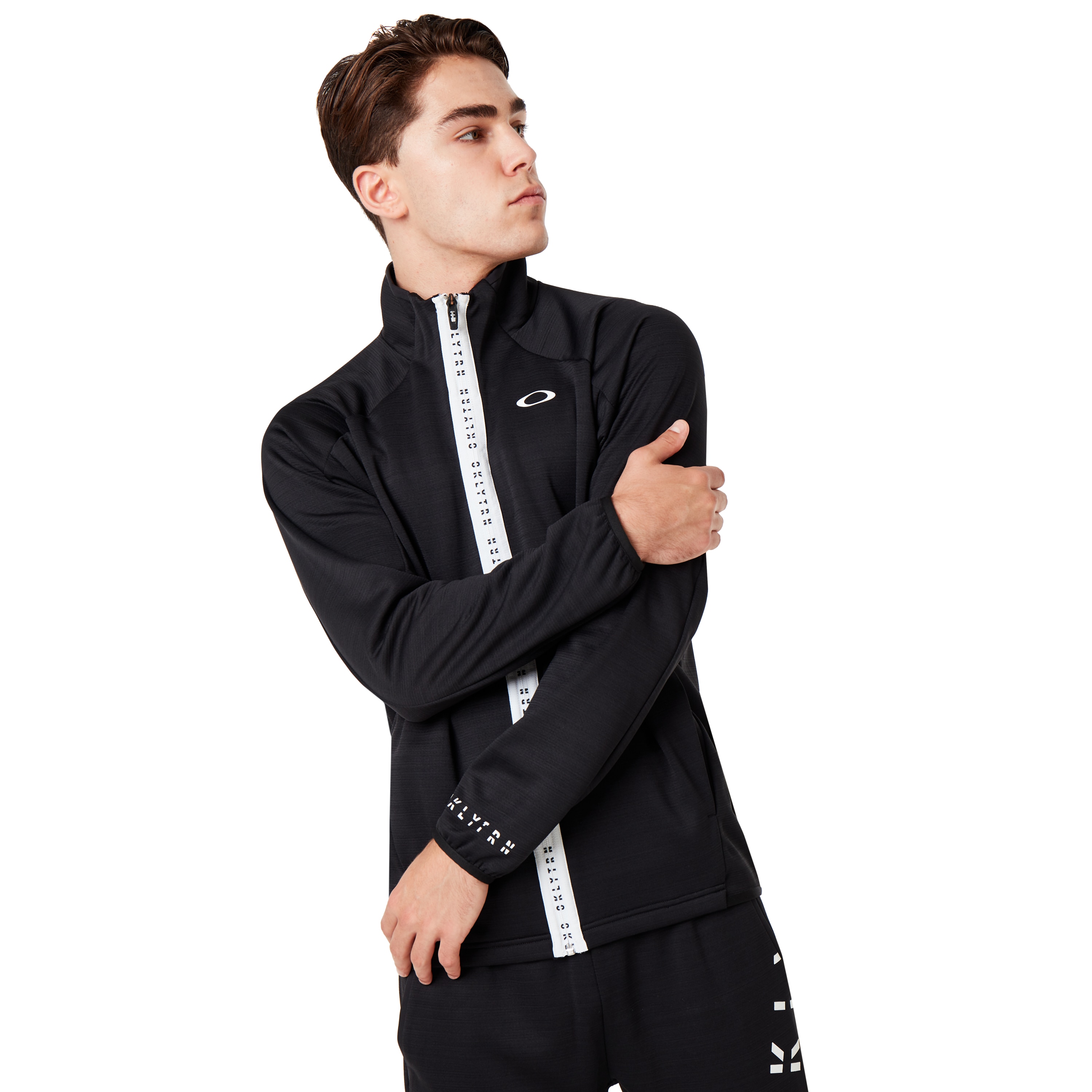 Oakley ブラック ジップアップジャケット Oakley Enhance Tech Jersey Jacket 9.7 in Blackout | Oakley