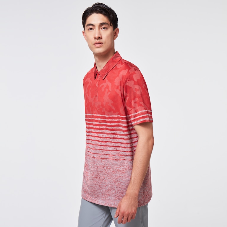 Camo Stripes Polo - Fog Gray