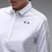 Elevate Color Block LS Shirt - White