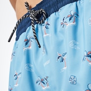 Tropics B1B Rc 18" Beach Short - Aviator Tropical Palms