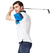 Color Block Graphic Polo - White