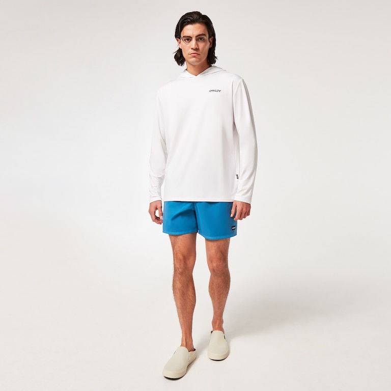 Rainbow Rc Hooded Rushguard - White
