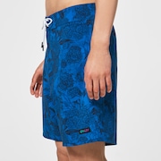 Dark Floral 18 Rc Boardshorts - Blue Flower