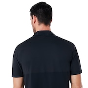 Engineered Short Sleeve Polo Bomber Collar - Blackout