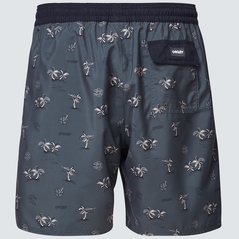 Tropics B1B Rc 18" Beach Short - Green Tropical Palms