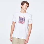 USA Flag Picture Short Sleeve Tee - White