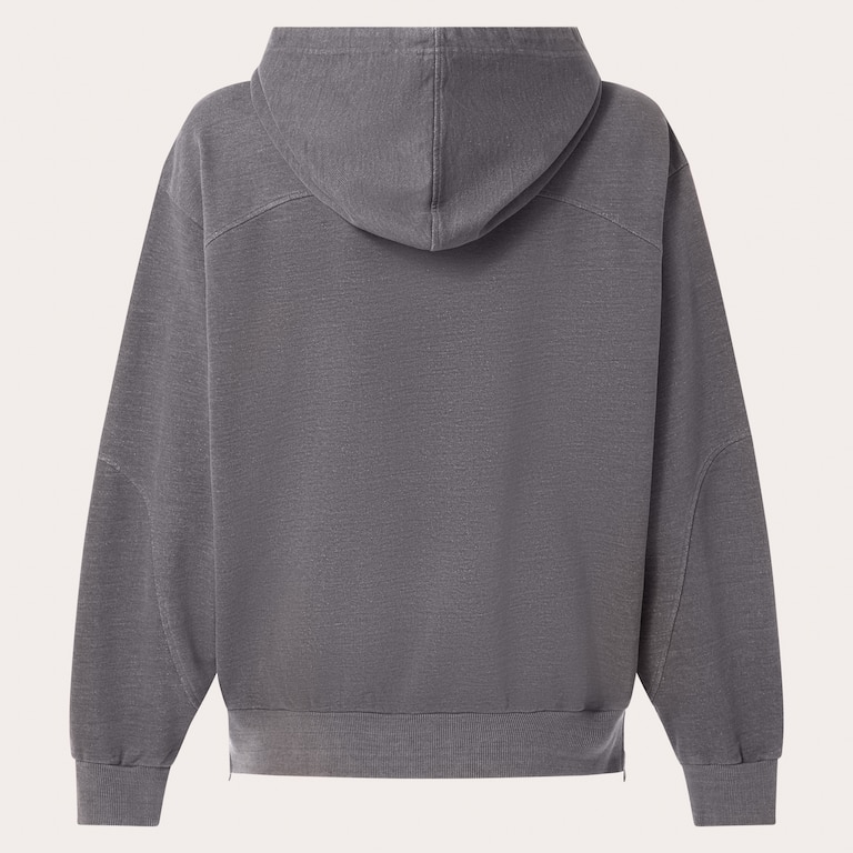 Indigo Side Zip Hoodie - Bleached Grey
