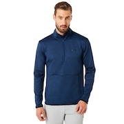 Half Zip Golf Fleece - Dark Blue Medium Heather